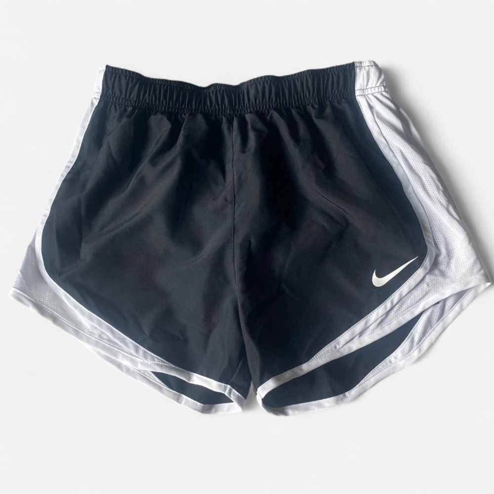 Nike Black and White Athletic Shorts with Signature Design